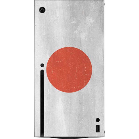 Japanese Flag Distressed Xbox Series X Console Skin